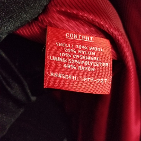 Fleet Street Red Wool Midi Driving Coat - Picture 15 of 16